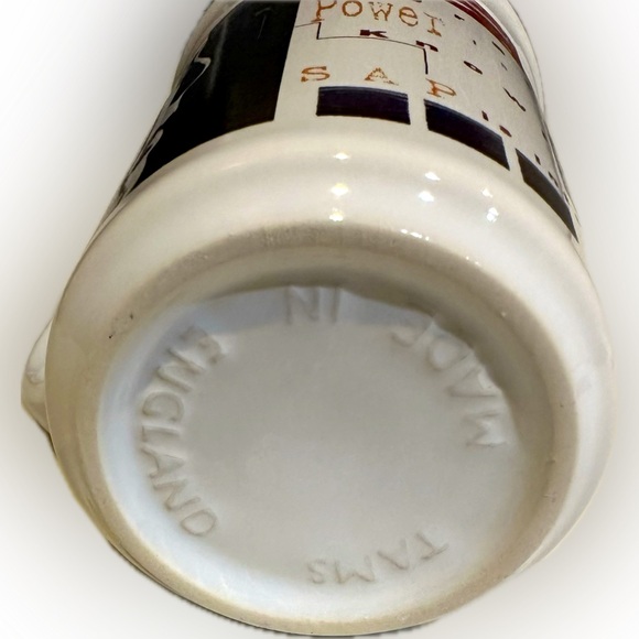 VTG RARE SAP WHITE LOGO CERAMIC CONOCO COLLECTIBLE TAMS MUG MADE IN ENGLAND CUP - Picture 4 of 7